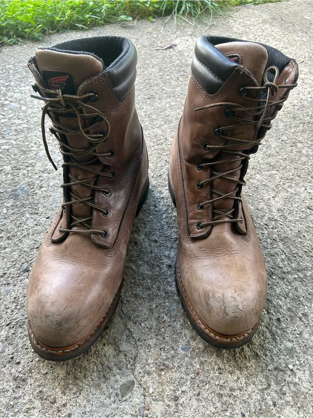 Red wing Brown Leather Men's Work Boots Sz 13 D